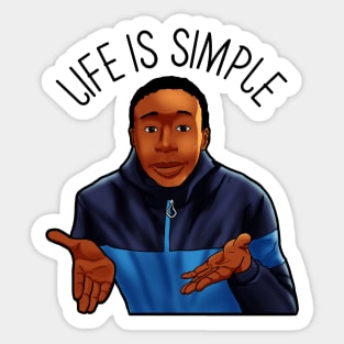 khaby lame life is simple Sticker